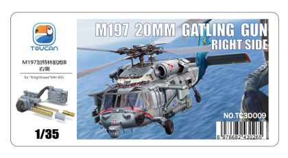 1:35 M197 20 mm Gatling Gun RIGHT Side (for MH-60 S Knighthawk)