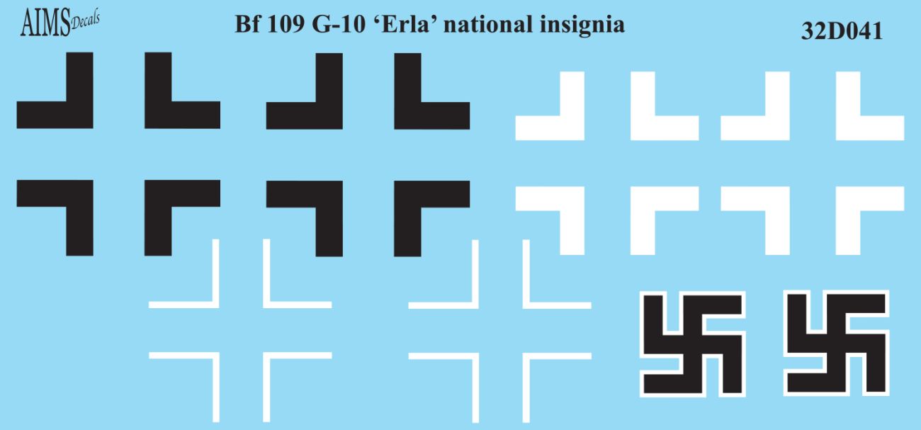 1:32 Bf-109 G-10 'Erla' - National Insignia