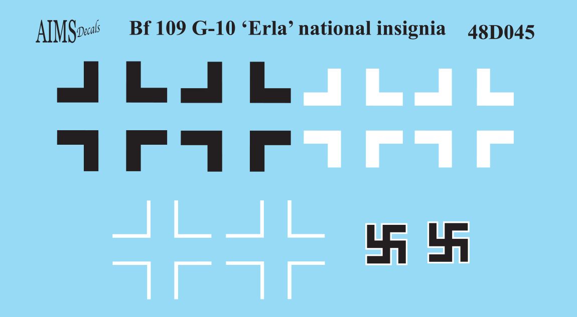 1:48 Bf-109 G-10 Erla - National Insignia