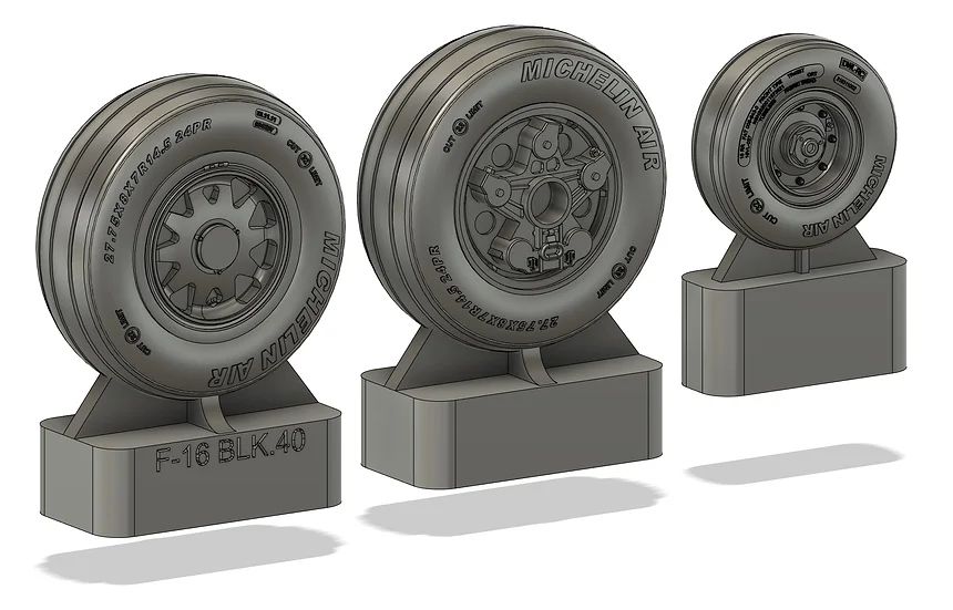 1:48 F-16 Fighting Falcon Block 40 - Wheels Set