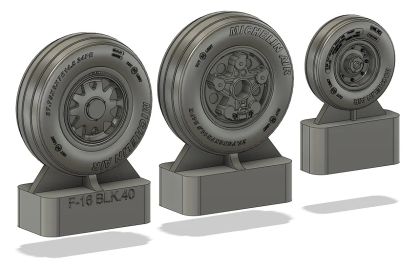 1:48 F-16 Fighting Falcon Block 40 - Wheels Set