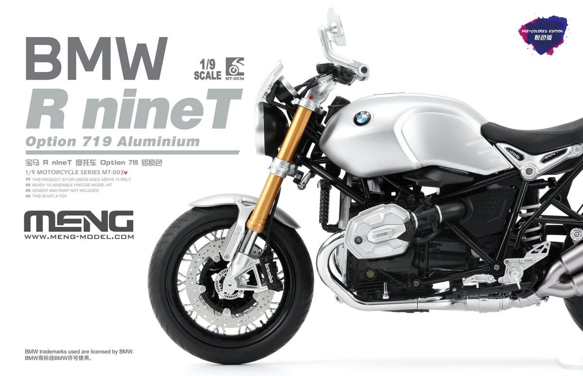 1:9 MT003V BMW R nineT Option 719 Aluminium (Pre-Colored Edition)