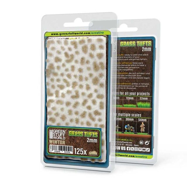 Static Grass Tufts 2 mm - Winter White