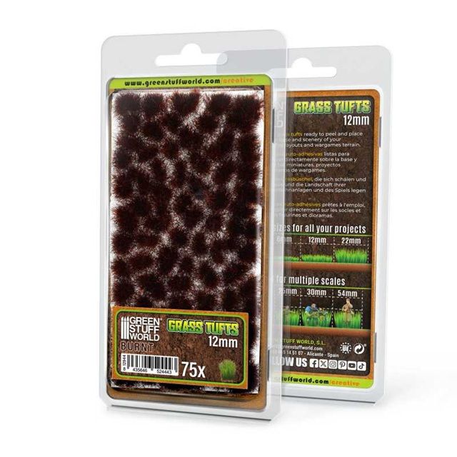 Static Grass Tufts 12 mm - Burnt Brown