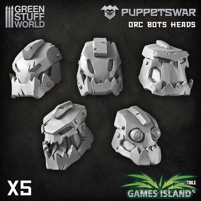 PuppetsWar - Ork Bots Heads