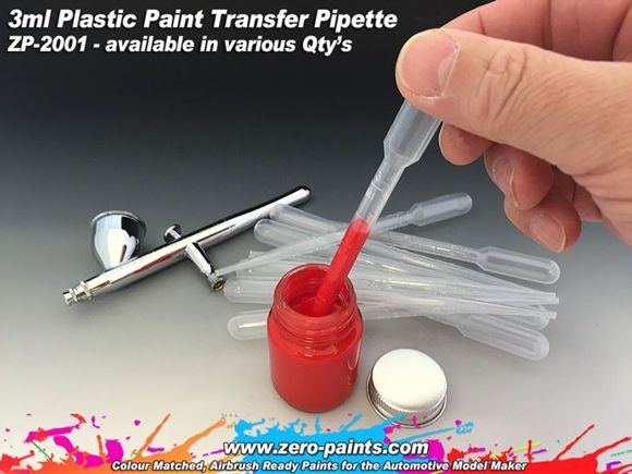 3ml Plastic Paint Pipette (Various Qty's Available) - price for 1 PCS