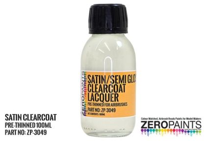 Satin (Semi Gloss) Clearcoat Lacquer 100ml (Pre-Thinned for Airbrushing)
