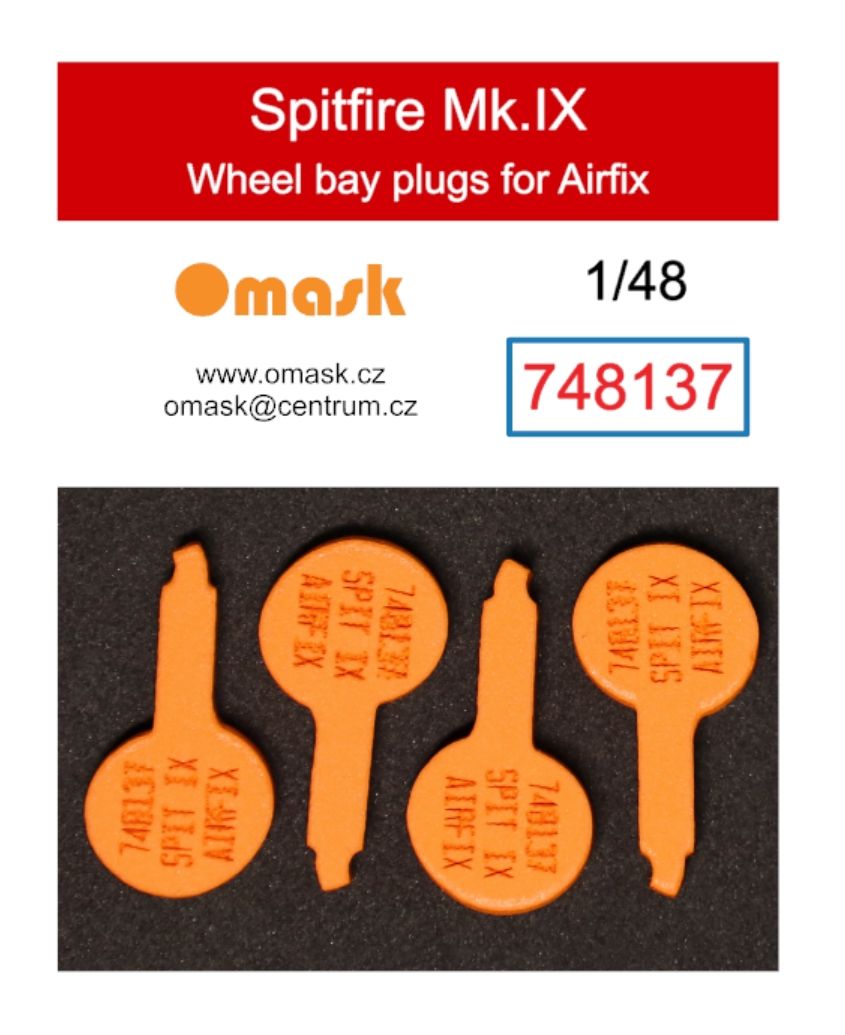 1:48 Spitfire Mk.IX wheel bay plugs (for Airfix)