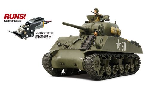 1:35 U.S. Medium Tank M4A3 Sherman w/single motor