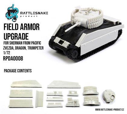 1:72 Field armor upgrade for Sherman from Pacific (Trumpeter, Zvezda, Dragon)