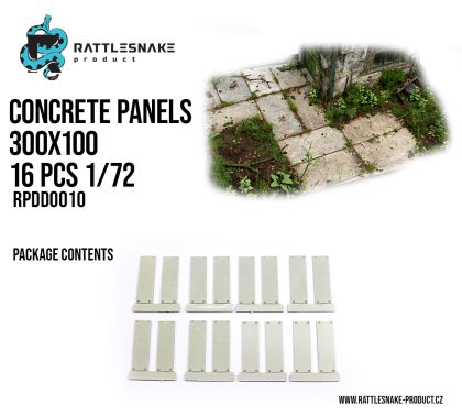 1:72 Concrete panels 300×100 16pcs