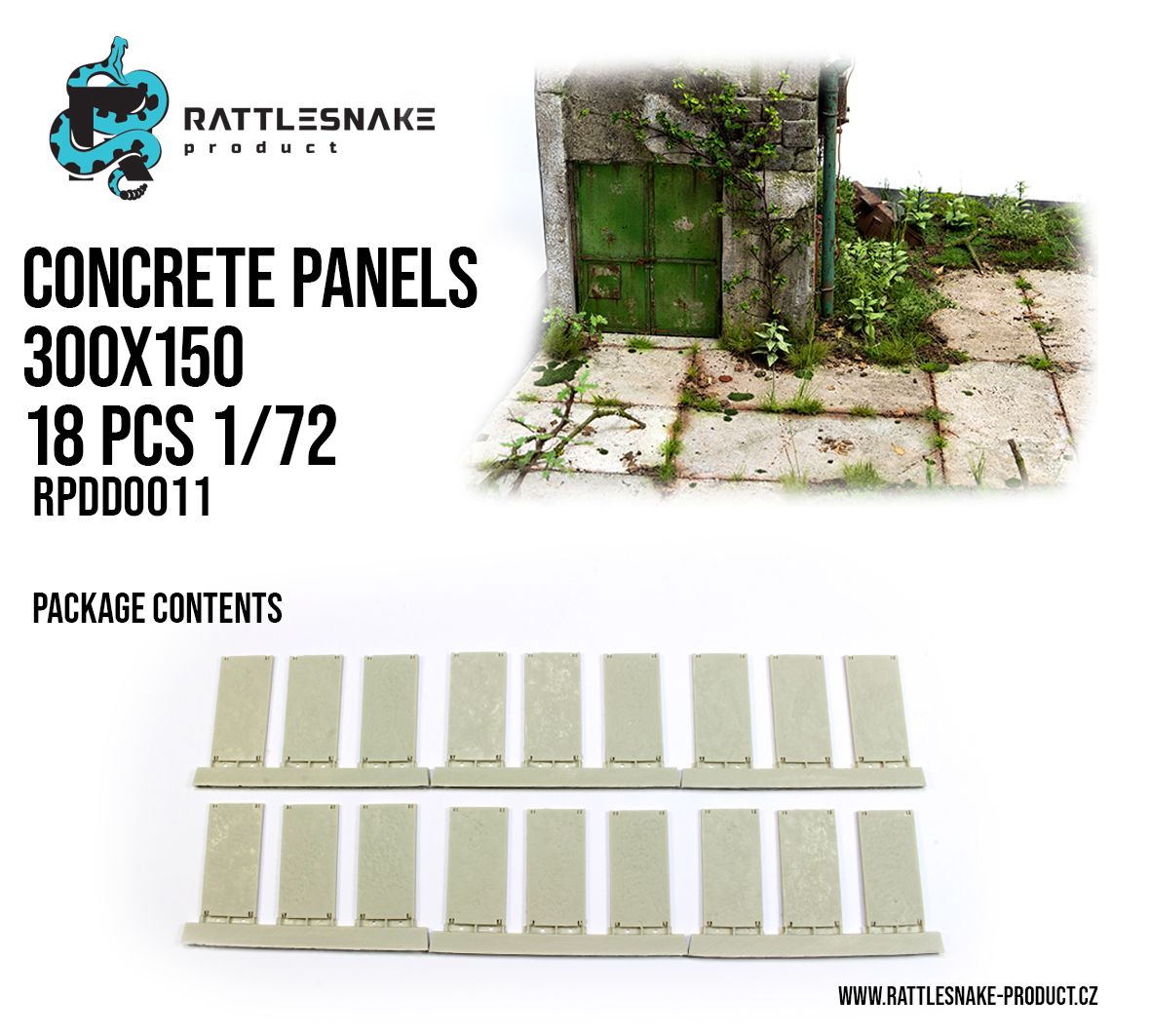 1:72 Concrete panels 300×150 18pcs