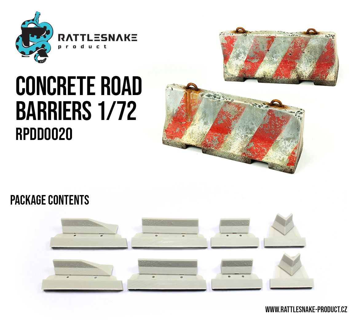 1:72 Concrete road barriers