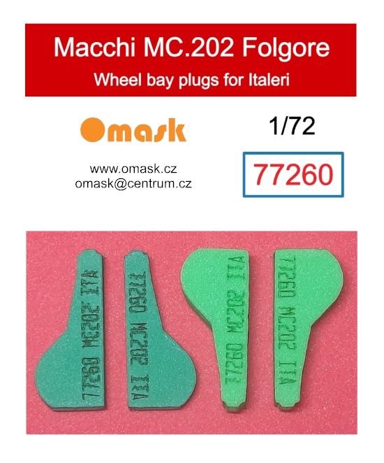 1:72 Macchi MC.202 Folgore wheel bay plugs (for Italeri)