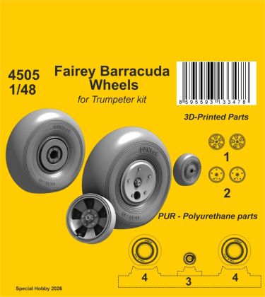 1:48 Fairey Barracuda Wheels for Trumpeter kit