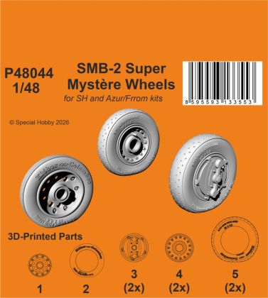 1:48 SMB-2 Super Mystère Wheels for SH and Azur/Frrom kits