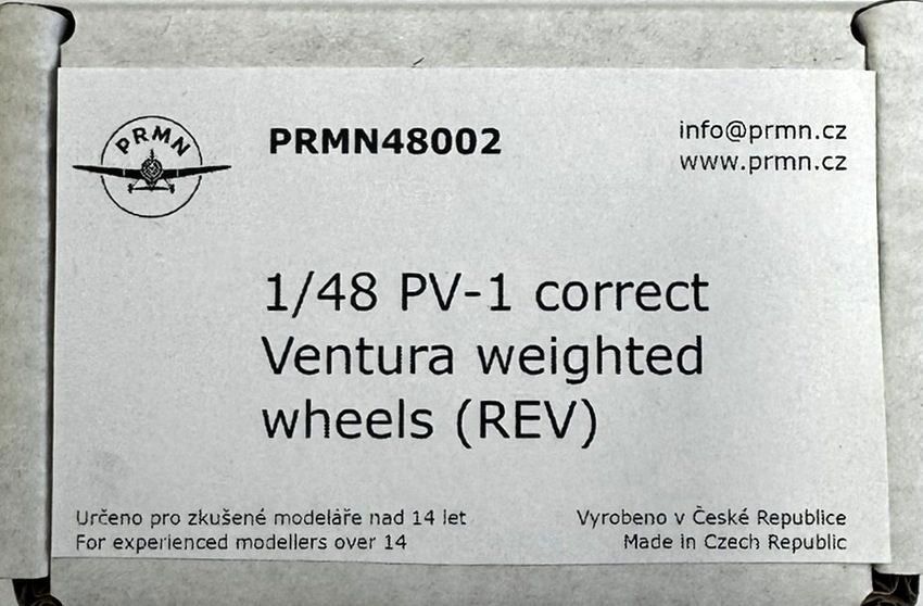 1:48 PV-1 correct Ventura weighted wheels (revell)