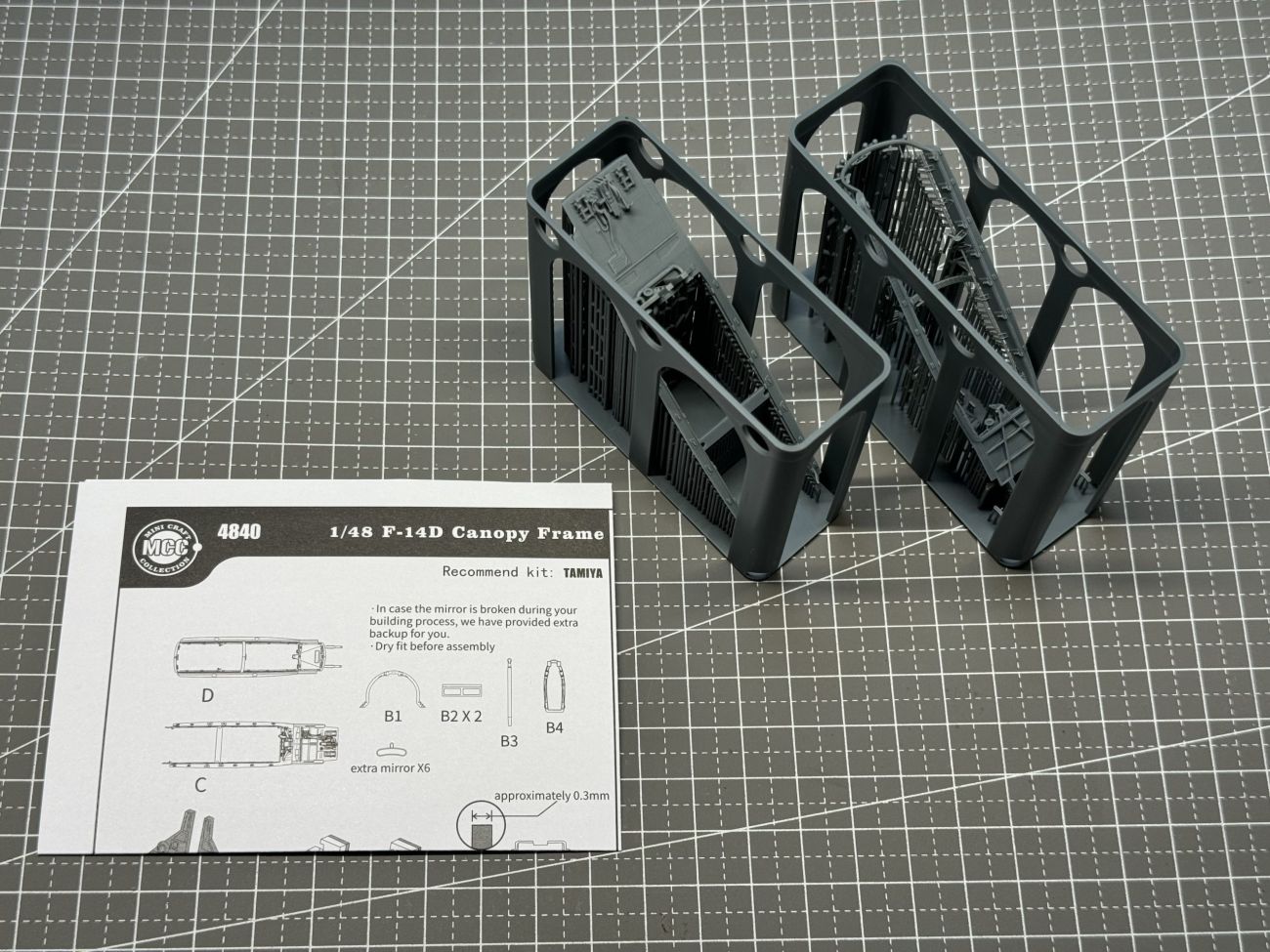 1:48 Grumman F-14D Tomcat canopy frame for Tamiya