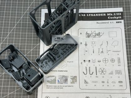 1:48 Lysander Mk.I/III cockpit for Airfix