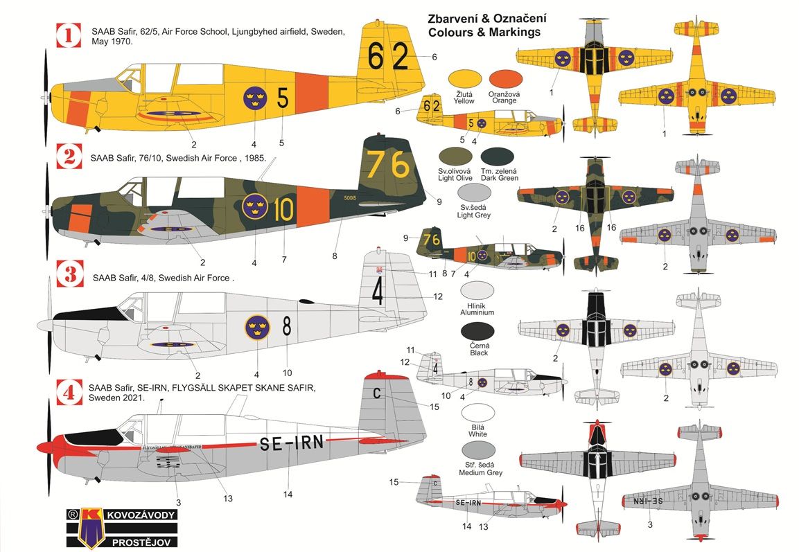 1:72 SAAB Safir In Swedish services