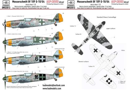 1:32 Messerschmitt Bf 109 G-10/U4 decal sheet