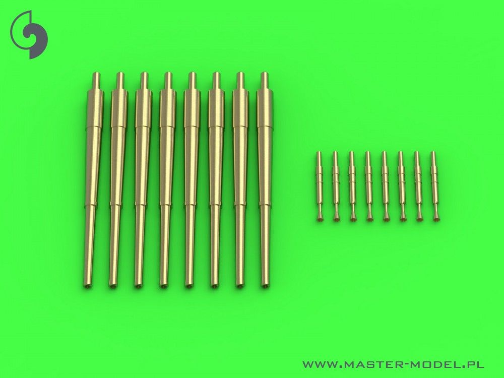 1:350 MS Scylla armament barrels - 4.5in (8pcs), 40mm POM-POM (8pcs) (for Trumpeter kit)