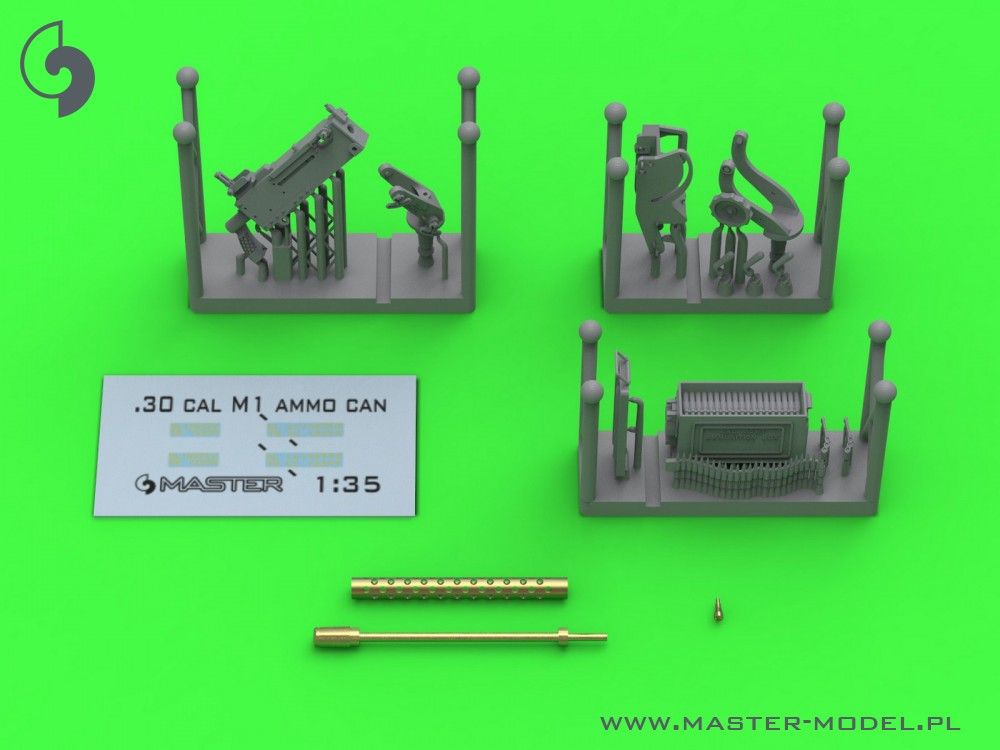 1:35 Browning M1919 - E6160 mount - used e.g. on M4 Sherman tank or T17E1 Staghound Light Armored Car