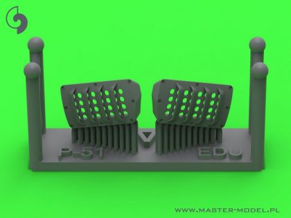 1:72 P-51 Mustang - carburator air filter cover - RAF louvred type - version A (for Eduard)