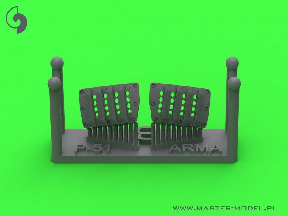 1:72 P-51 Mustang - carburator air filter cover - RAF louvred type - version B (for Arma Hobby)