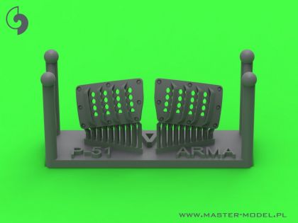 1:72 P-51 Mustang - carburator air filter cover - RAF louvred type - version A (for Arma Hobby)