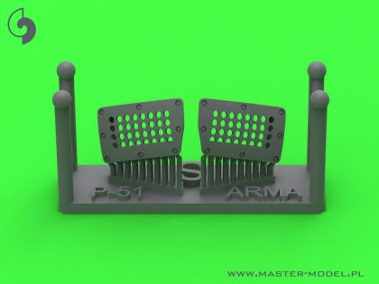 1:72 P-51 Mustang - carburator air filter cover - standard holed type (for Arma Hobby)