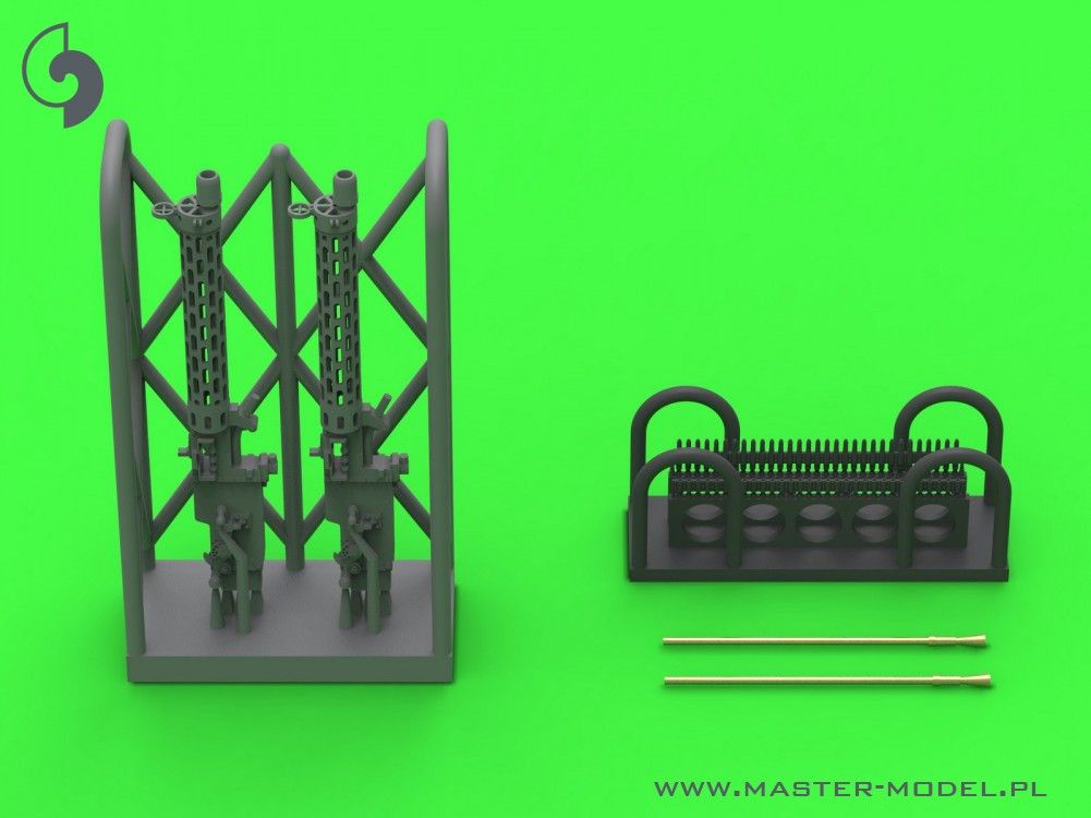 1:72 German WW I machine gun Spandau LMG 08/15 (2 pcs) - with SHORT charging handle - complete guns incl. 3D resin & brass parts