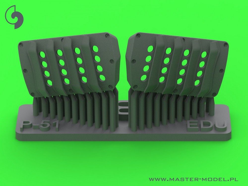 1:48 P-51 Mustang - carburator air filter cover - RAF louvred type - version B (for Eduard)