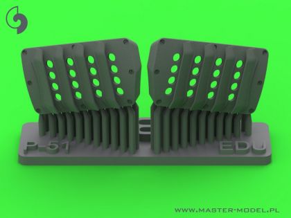 1:48 P-51 Mustang - carburator air filter cover - RAF louvred type - version B (for Eduard)