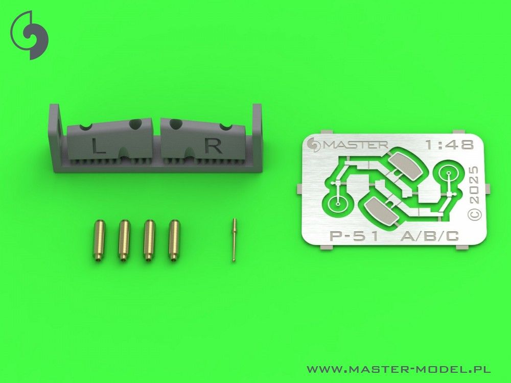 1:48 P-51B Mustang - armament & gunsight detail set (for Eduard)