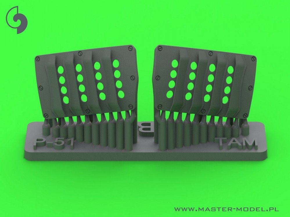 1:32 P-51 Mustang - carburator air filter cover - RAF louvred type - version B (for Tamiya)