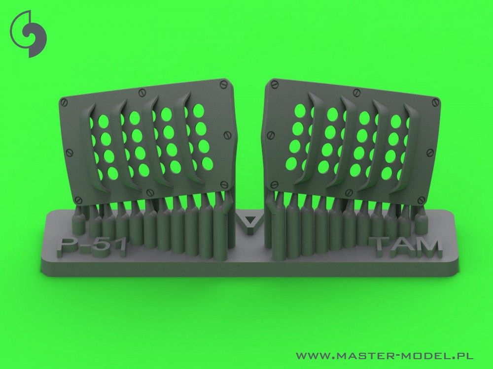 1:32 P-51 Mustang - carburator air filter cover - RAF louvred type - version A (for Tamiya)