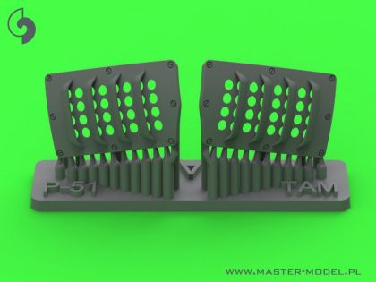 1:32 P-51 Mustang - carburator air filter cover - RAF louvred type - version A (for Tamiya)