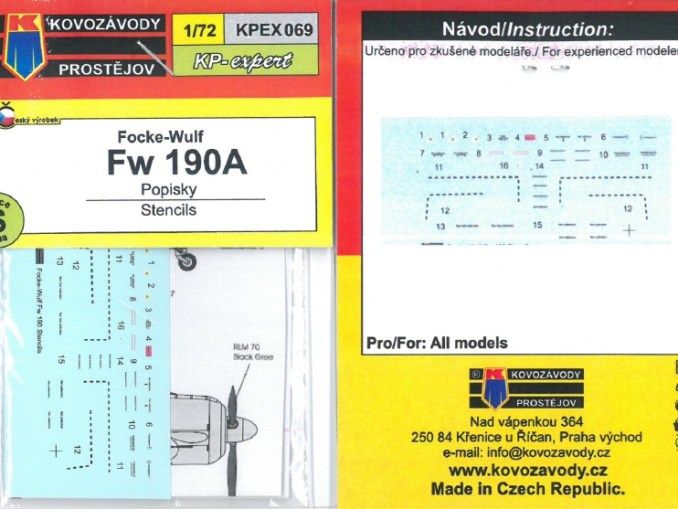 1:72 Fw 190A stencils