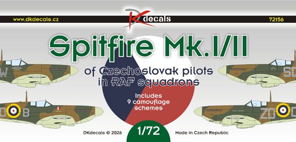 1:72 Supermarine Spitfire Mk.I/Mk.II of Czechoslovak pilots in RAF squadrons