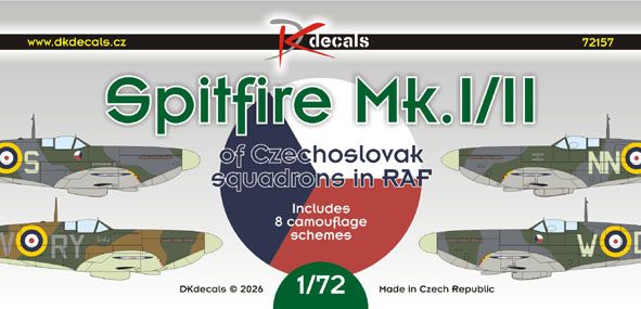 1:72 Supermarine Spitfire Mk.I/Mk.II of Czechoslovak squadrons in RAF