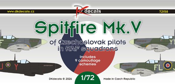 1:72 Supermarine Spitfire Mk.V of Czechoslovak pilots in RAF squadrons