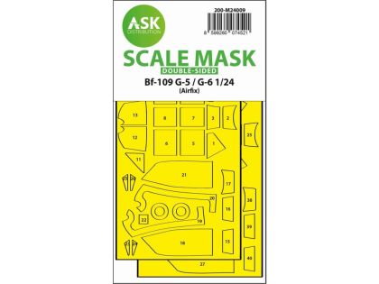 1:24 Bf 109G-5 / G-6 double-sided express fit masks for Airfix