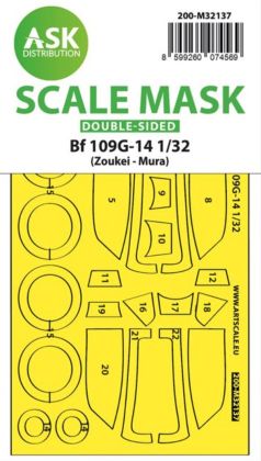 1:32 Bf 109G-14 double-sided express fit and self adhesive mask for SWS Zoukei - Mura