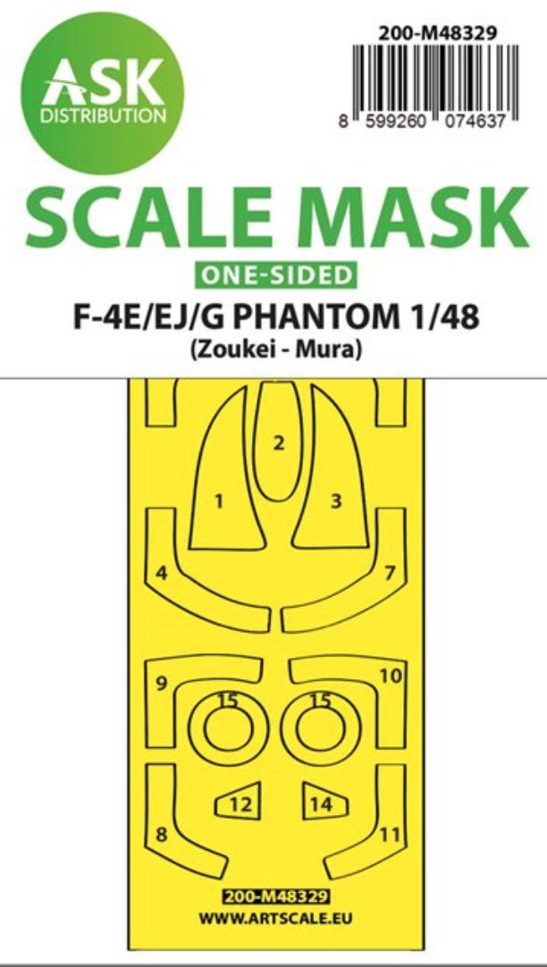 1:48 F-4E/EJ/G Phantom one-sided fit and self adhesive express mask for Zoukei-Mura