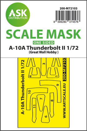 1:72 A-10A Thunderbolt II one-sided fit express mask for GWH