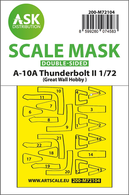1:72 A-10A Thunderbolt II double-sided fit express mask for GWH