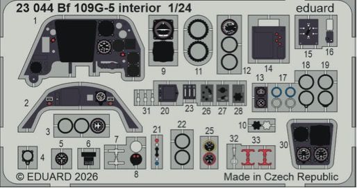 1:24 Bf-109 G-5 - Interior Set for Airfix