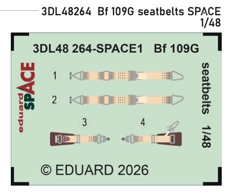 1:48 Bf-109 G - Seatbelts Space Set