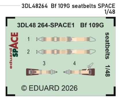 1:48 Bf-109 G - Seatbelts Space Set